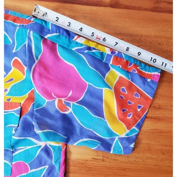 Vintage Laura Jayne Citrus Tropical Fruit Hawaiian Shirt 14 Beach 90s Maximalist - Picture 5 of 8